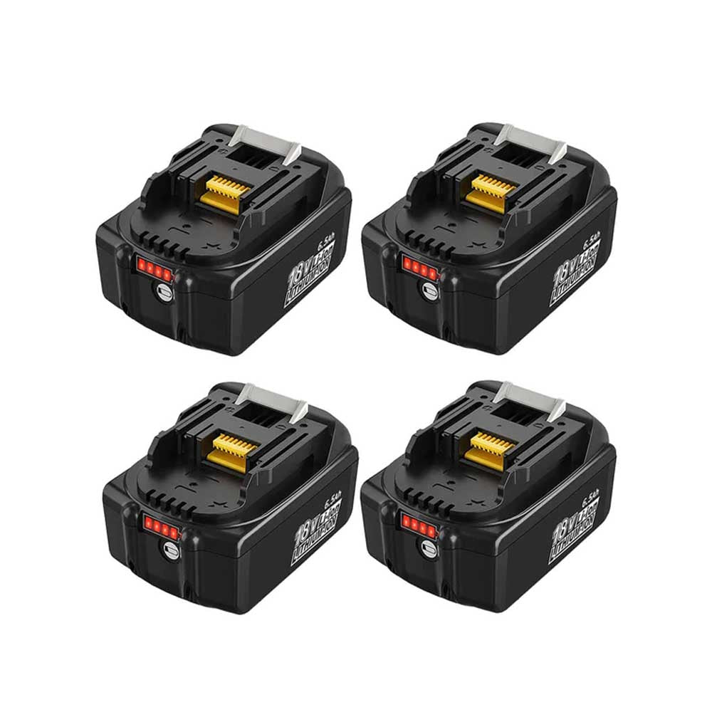 6.5Ah For Makita 18V Battery Replacement | BL1850B BL1860B BL1815 Li-ion Battery With LED 4 Pack