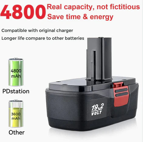 FOR CRAFTSMAN 19.2V 4.8AH BATTERY REPLACEMENT | 130279005 4.8AH BATTERY