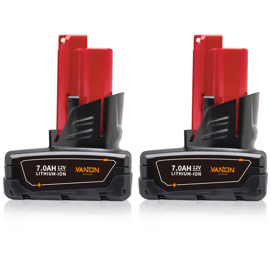 For Milwaukee 12V Battery Replacement | M12 7.0Ah Li-ion 2PACK