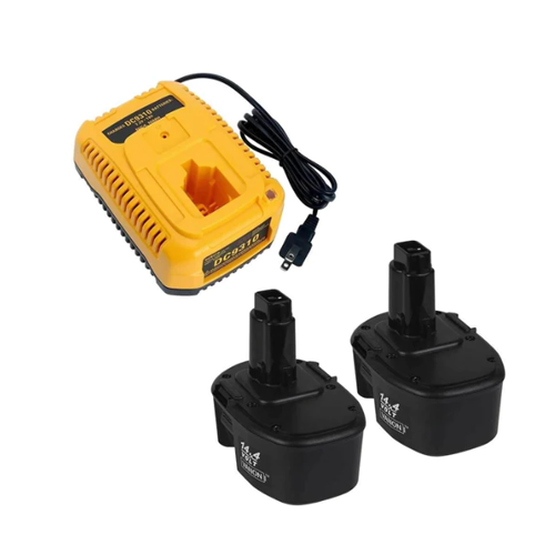 For DC9091 14.4V Battery Replacement | DW9091 DW9094 4.6Ah 2 Pack With DC9310 Battery Charger For Dewalt 7.2V-18V XRP Ni-Cd & Ni-Mh Battery