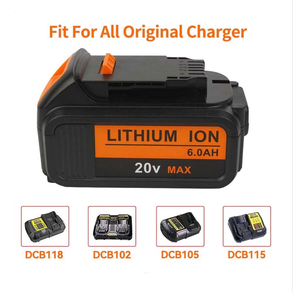 For Dewalt 20V 6.0Ah Battery Replacement | Max XR Li-ion 4-Pack