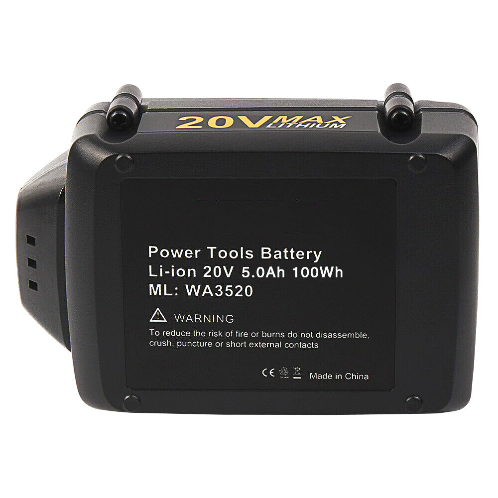 FOR WORX Battery WA3520 20V 5000mAh Li-ion Battery Repalcement 2 Pack