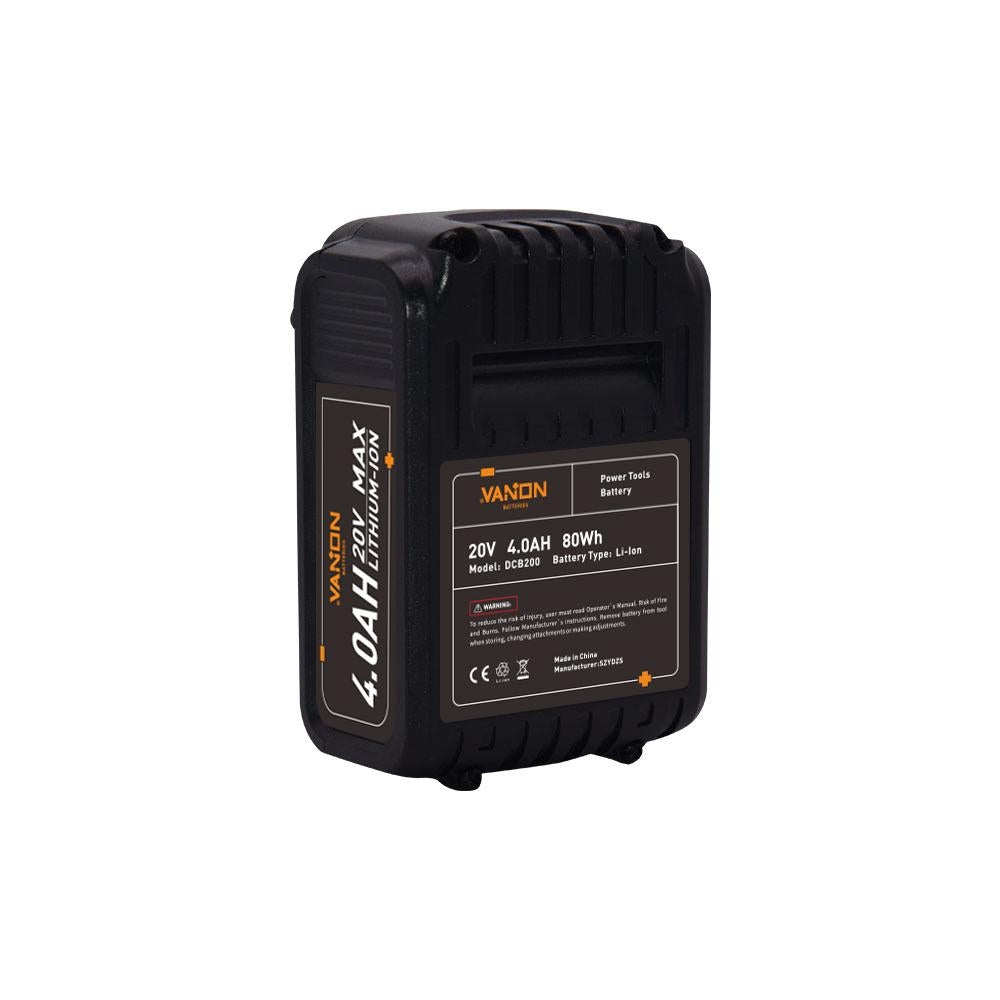 For Dewalt 20V Max XR 4.0Ah Battery Replacement | DCB205 DCB203 Li-ion Battery 2 Pack With Charger for Dewalt 20V & 12V Li-Ion Battery