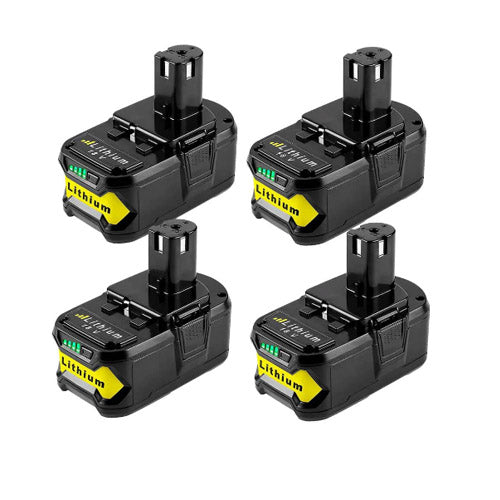 For Ryobi 18V P108 6.0Ah ONE PLUS Battery Replacement | Li-ion High Capacity Battery 4 Pack