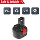 For BOSCH 9.6V Battery Replacement | BAT048 4.8Ah Ni-MH Battery