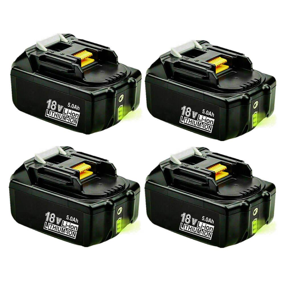 For Makita 18V Battery Replacement | BL1815 BL1850B 5.0Ah Li-ion Battery  With LED 4 Pack