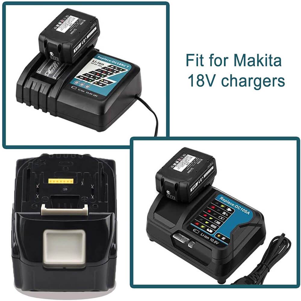 For 18V Makita 5.0Ah Battery Replacement | BL1815 BL1830 BL1850 5.0Ah Li-ion Battery 3 Pack