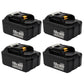 For Makita 18V Battery Replacement | BL1860 6.0Ah Li-ion Battery 4 Pack