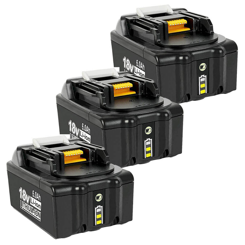 6.0Ah For Makita 18V LXT Battery Replacement | BL1860B BL1850B Li-ion Battery With LED 3 Pack