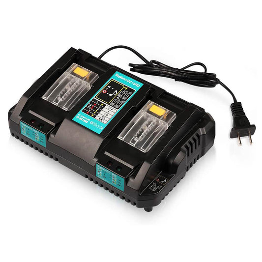 For Makita 18V Battery Charger | DC18RD Dual Port Rapid Charger for BL1850 BL1830 Lithium-Ion Battery
