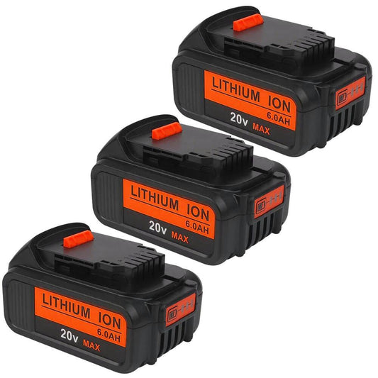 For Dewalt 20V Max Battery Replacement | DCB200 6.0Ah Li-ion Battery 3 Pack