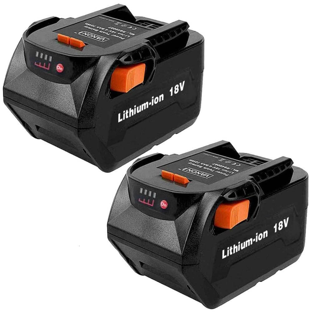 For Ridgid R840087 18V 6.0Ah Li-ion Lithium Ion Replacement Battery 2 Pack