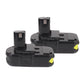 For Ryobi P102 18 Volt 3.0Ah Li-Ion Battery Replacement 2 Pack