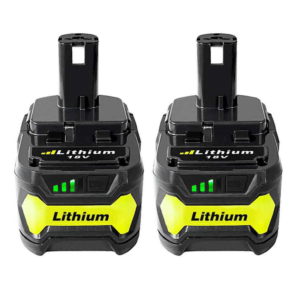 For Ryobi 18V 5.0Ah P108 One Plus Lithium Battery Replacement 2 Pack