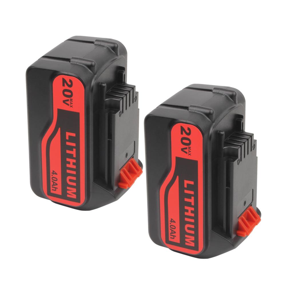 Black and Decker 20V MAX 4.0 Ah Lithium Battery Pack LB2X4020 from Black  and Decker - Acme Tools