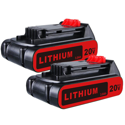 Upgraded For Black and Decker 20V MAX LBXR20 Replacement Battery  | 3.0Ah Li-ion Battery 2 Pack
