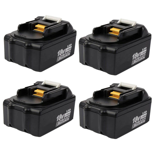 For 18V Makita BL1815 Battery Replacement |  BL1830 BL1850 5.0Ah Li-ion Battery 4 Pack