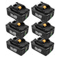 6.0Ah For Makita 18V Battery Replacement | BL1815 BL1860B BL1850B 18V  Li-ion Battery With LED 6 Pack