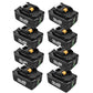 6.0Ah For Makita 18V BL1860B LXT Battery Replacement | BL1830B BL1850B 18V  Li-ion Battery With LED 8 Pack