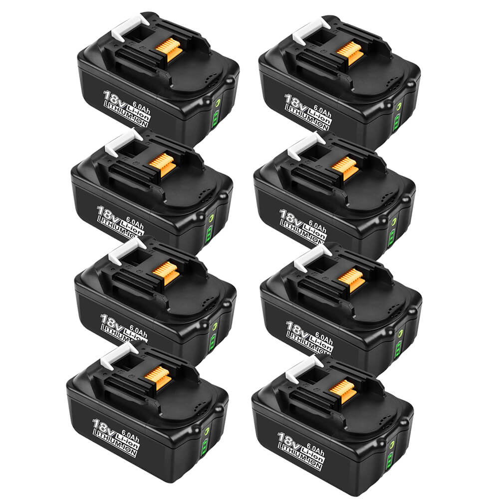 6.0Ah For Makita 18V BL1860B LXT Battery Replacement | BL1830B BL1850B 18V  Li-ion Battery With LED 8 Pack