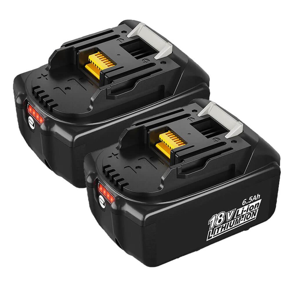 Upgrade to 6.5Ah For Makita 18V Battery Replacement | BL1850B BL1860B Li-ion Battery With LED 2 Pack