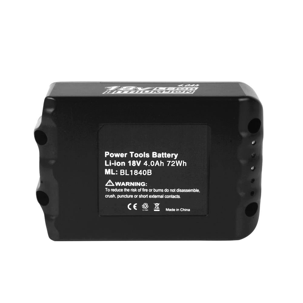 For Makita 18V 4.0Ah Lithium Battery Replacement With LED | BL1840B BL1830B BL1850B 4 Pack With DC18RD Dual Port Rapid Charger Replcement For BL1860