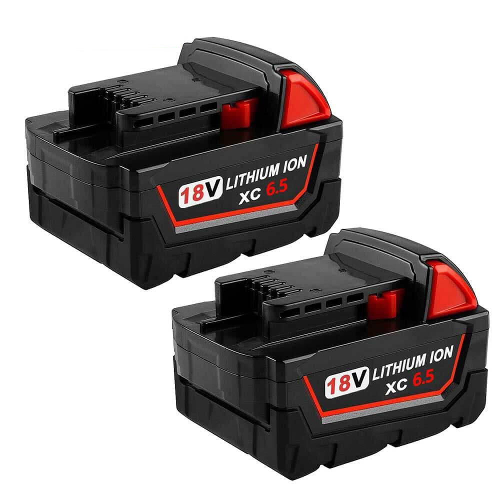 6.5Ah For Milwaukee M18 Battery Replacement XC | 48-11-1850 18V Li-ion Battery 2 Pack