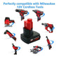 For Milwaukee M12 5.0Ah Battery Replacement | 12V Li-ion Battery 3 Pack