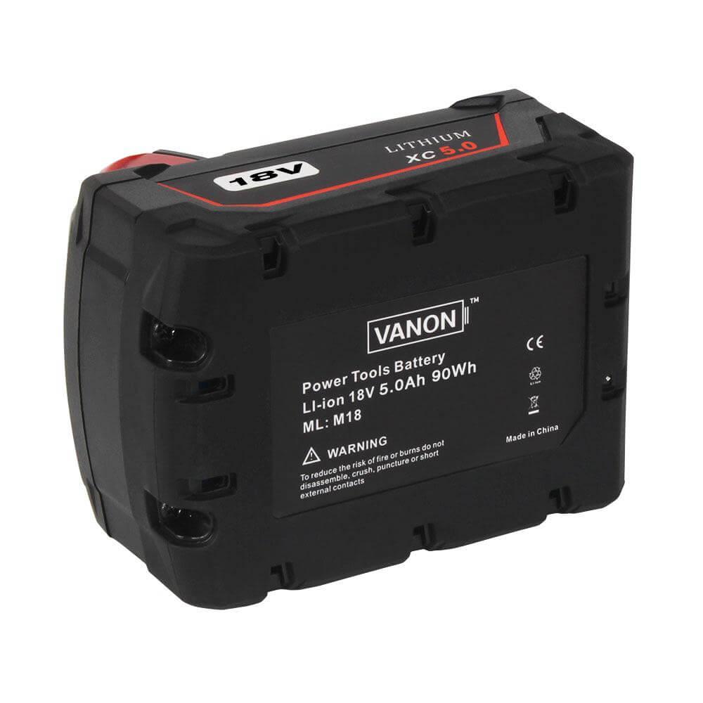 For Milwaukee M18 battery XC 5.0Ah  | 18V Li-ion Battery 4 Pack