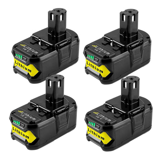For Ryobi 18V P108 4.0Ah ONE PLUS Battery Replacement | Li-ion Battery 4 Pack