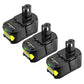 For Ryobi 18V 5.0Ah P108 One Plus Lithium Battery Replacement 3 Pack
