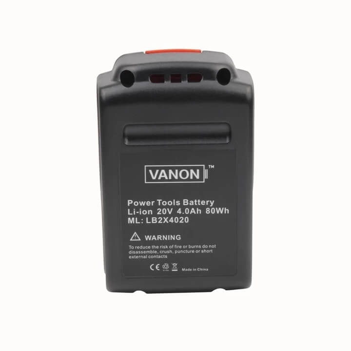 Vanonbattery-Black and Decker 20V LB2X4020 4.0Ah Li-ion Battery 2 Pack-Back