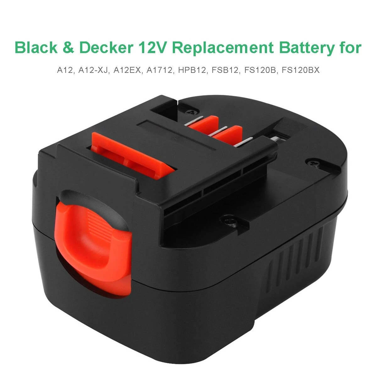 FOR Black & Decker HPB12 12V 4800mAh Ni-MH Black Battery Replacement