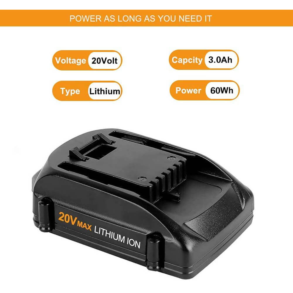 For 20V Worx BAttery Replacement | WA3520 3.0Ah Li-ion Battery 2 Pack
